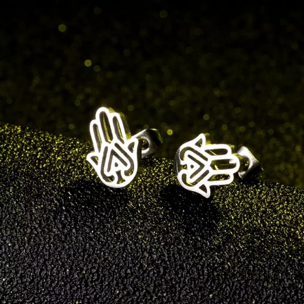 🦋NEW! Hamsa Hand Earrings - Picture 2 of 2